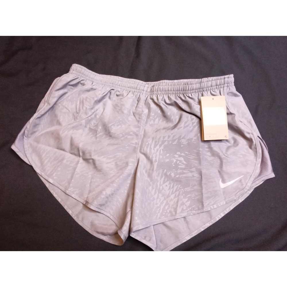 Nike Dri-FIT Women Running Shorts Grey Camo Geometric 831281-056 Large NWT
